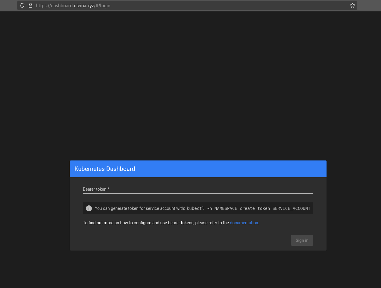 my browser resolving the dashboard request